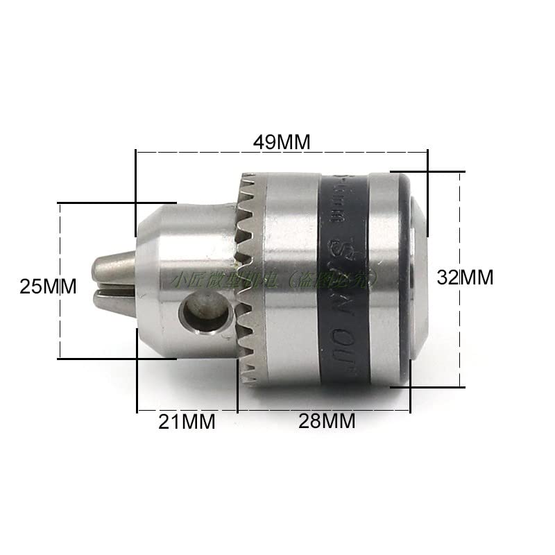 Davitu DC Motor - B12 drill chuck wrench type taper